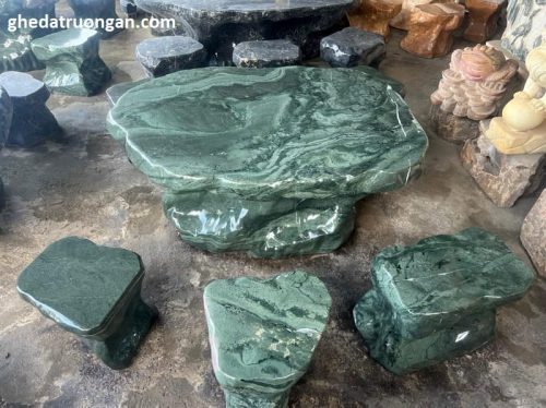bộ bàn ghế đá tự nhiên cẩm thạch