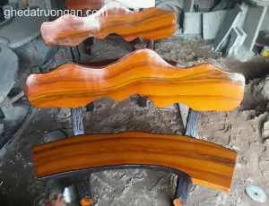 Ghế giả gỗ cong lưng lượn sóng