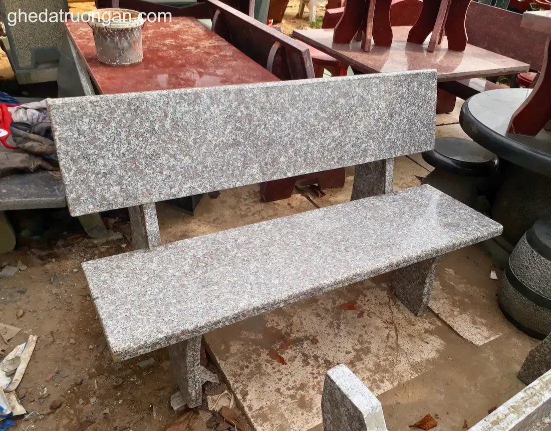 ghế đá hoa cương xám bình định
